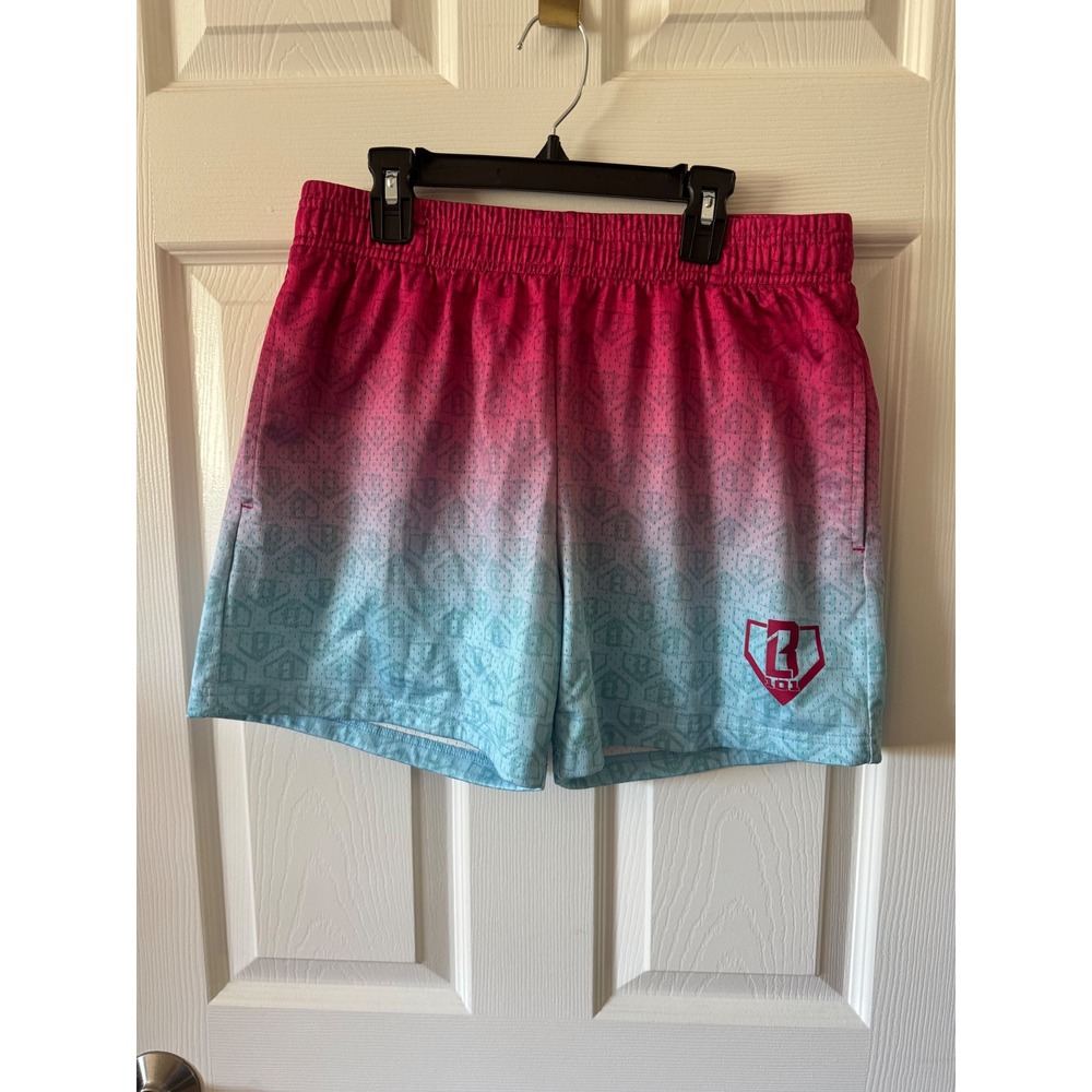 Baseball Lifestyle 101 Gradient Mesh Shorts Men Small Cotton Candy Ombre Logo